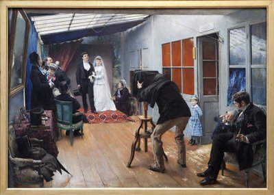 A Wedding with the Photographer by Pascal Adolphe Jean Dagnan Bouveret