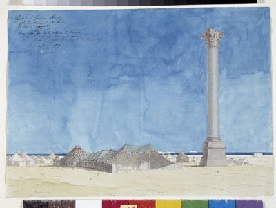 Tent, Camp at the Foot of the Pompee Column by Pascal Xavier (after) Coste