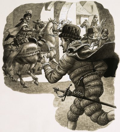 Dressed Like One of His Subjects, King Henry III Crept Out of Cracow by Pat (1907-95) Nicolle
