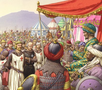 Saladin orders the execution of 200 Templars and Hospitallers by Pat (1907-95) Nicolle