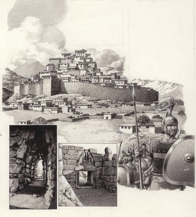 The Fortress of Mycenae by Pat (1907-95) Nicolle