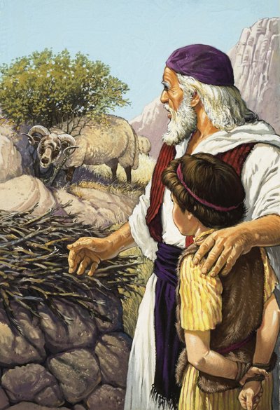 The Sacrifice of Isaac by Pat (1907-95) Nicolle