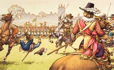 The Battle of Turnham Green by Pat (1907-95) Nicolle