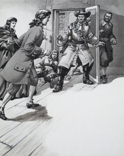 Unidentified Story Illustration by Pat (1907-95) Nicolle