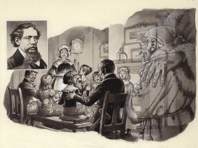 A Christmas Carol by Charles Dickens by Pat (1907-95) Nicolle