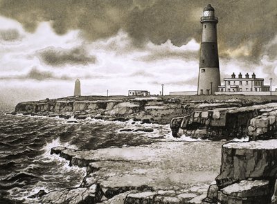 Famous British Headlands: Portland Bill by Pat (1907-95) Nicolle