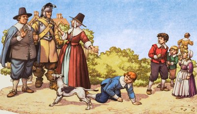 Playing games in Puritan London by Pat (1907-95) Nicolle