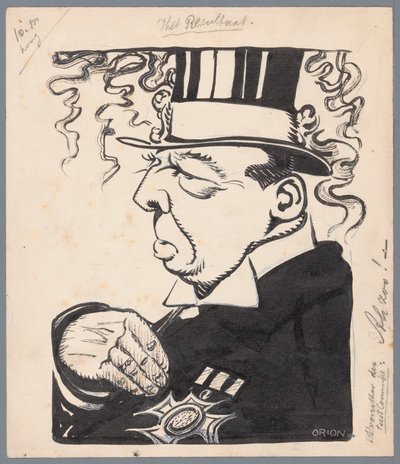 Politician with Top Hat and Medal on Chest The Result by Patricq Kroon (signed by artist)