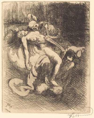 Art Print : The Rape, plate eight from Woman, Albert Besnard, c 1910, -  Historic Pictoric