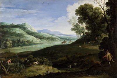 Landscape with Hunters by Paul Bril