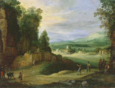Landscape with Men Playing 