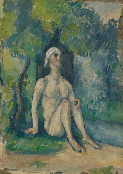 Bather Sitting Near the Water by Paul Cezanne