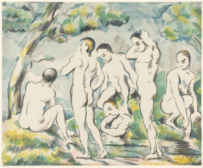 The Bathers (Small Plate) by Paul Cézanne