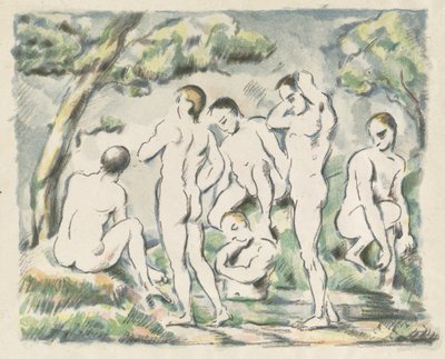 The Bathers (Small Plate) by Paul Cézanne