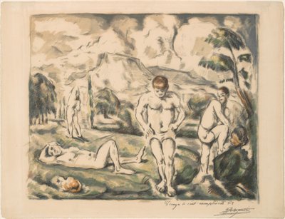 The Large Bathers by Paul Cézanne