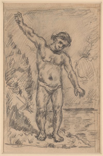 Bather With Outstretched Arms; Study of a Tree by Paul Cézanne