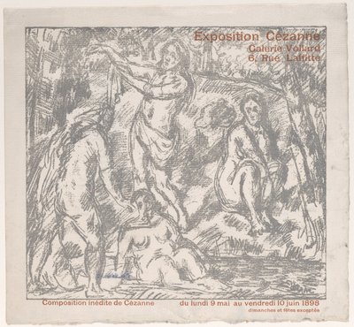 Exhibition Catalogue Cover for a Cézanne Show at the Galerie Vollard May 9-June 10, 1898 by Paul Cézanne