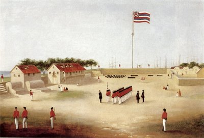 View of the Honolulu Fort - Interior by Paul Emmert