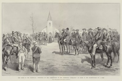 The Crisis in the Transvaal, Inspection by the Commandant of the Assembled Commando of Boers in the Market-Place of a Dorp by Paul Frenzeny