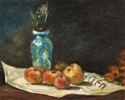 Hyacinth and Apples on a Newspaper by Paul Gauguin