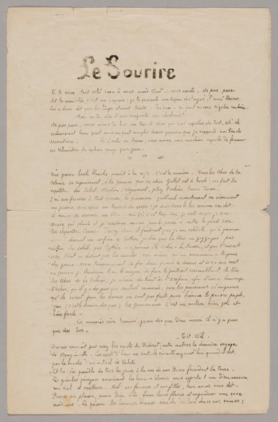 The Smile: Serious Journal, Nov. 1899 by Paul Gauguin