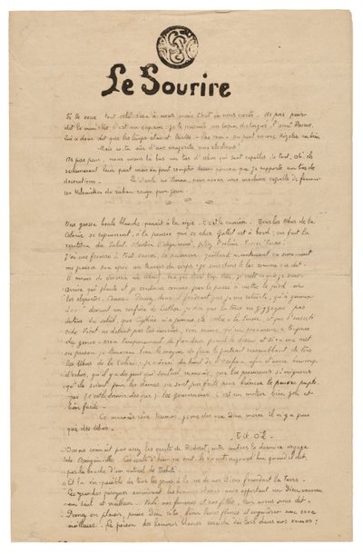 The Smile: Serious Journal, Nov. 1899 by Paul Gauguin