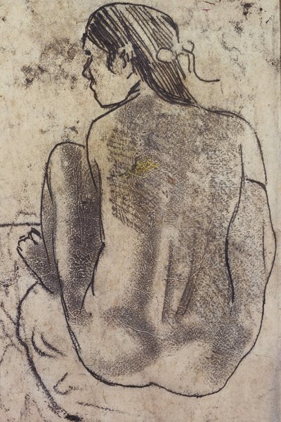 Seated Tahitian Nude from the Back by Paul Gauguin