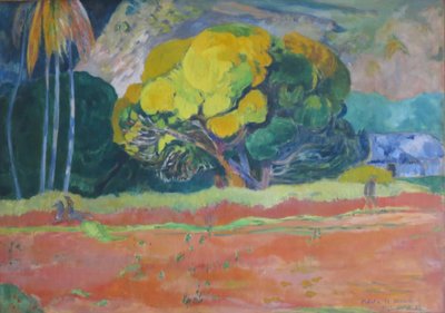 At the Foot of a Mountain by Paul Gauguin