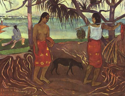 Under the Pandanus I by Paul Gauguin