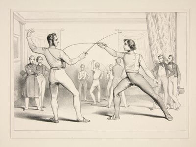 The Fencing Lesson by Paul Gavarni