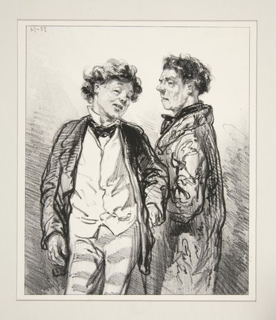 “Ah, my son-in-law, you are not afraid to send your wife away ... like that ...?” by Paul Gavarni