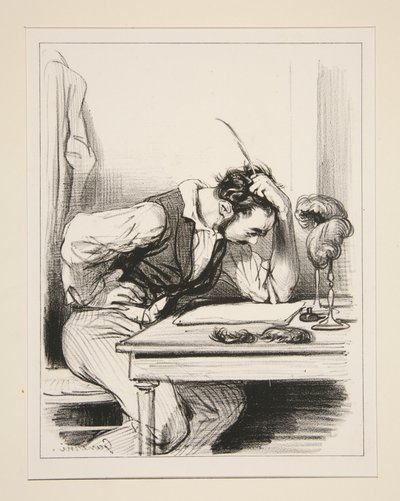 Alcibiade Cliquet Is Charged with Writing an Advertisement... by Paul Gavarni
