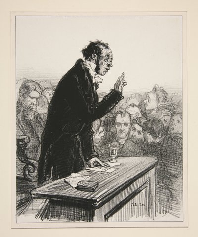 Before the Invention of Writing, Gentlemen, All Peoples Spoke the Same Language... by Paul Gavarni