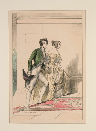 Court Costume 1837, ... by Paul Gavarni