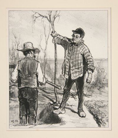And how much will Monsieur ask per year, as a gardener boy? by Paul Gavarni