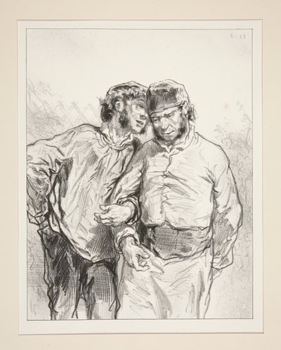 I must confide in you... what the opposition did to my marriage... by Paul Gavarni