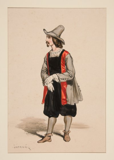 DUTCH. Wool Overcoat. Velvet Breeches. by Paul Gavarni
