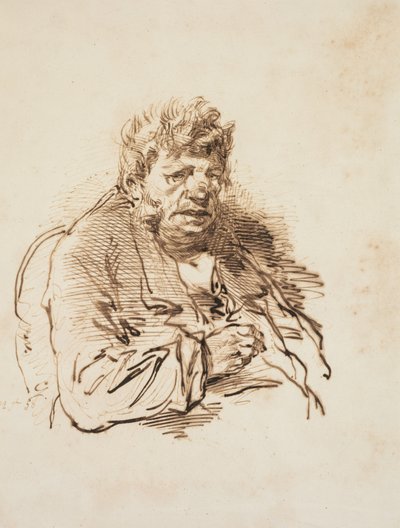 Head of an Old Man by Paul Gavarni
