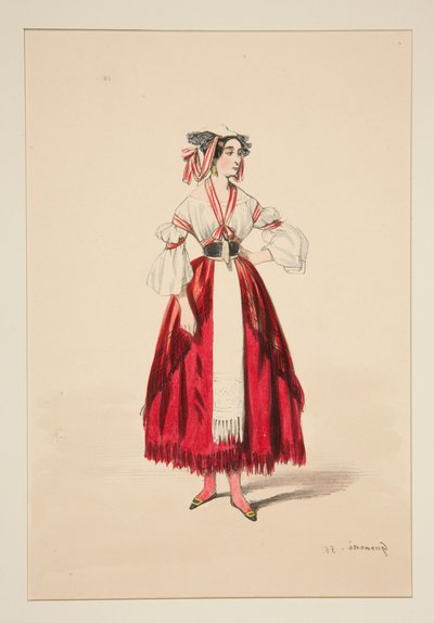 Italian Woman. Wool Dress,... by Paul Gavarni