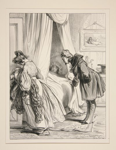 THE DAY AFTER THE BALL Oh! my dear, a fever! an agitation... by Paul Gavarni