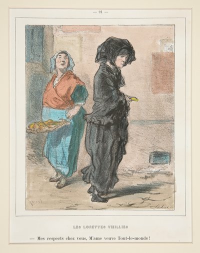 The Aged Lorettes by Paul Gavarni