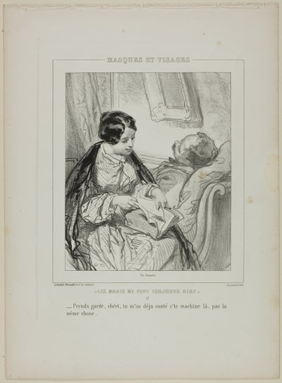 Husbands Always Make Me Laugh: Be Careful, Darling by Paul Gavarni