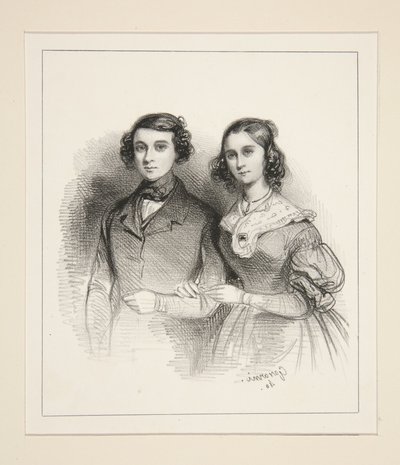 Mr. and Mrs. Emile Taigny by Paul Gavarni