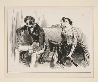 Marie, you are becoming, you see, unbearably jealous... by Paul Gavarni