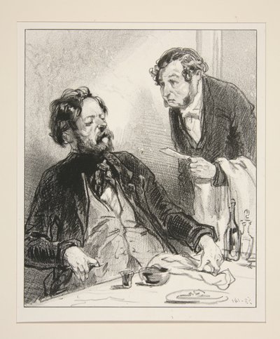 Monsieur Has No Money! - And Monsieur Has Dinner... by Paul Gavarni