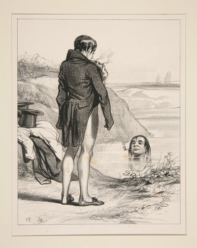 Mr. Jacques Schwerdtfeger, Employee at the Funeral Services by Paul Gavarni