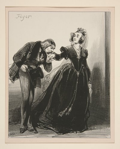 Will You Do Us the Honor of Kissing Our Hand?... by Paul Gavarni