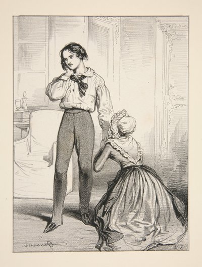 Poor Mother. Act IV / Adolphe Laferriere by Paul Gavarni