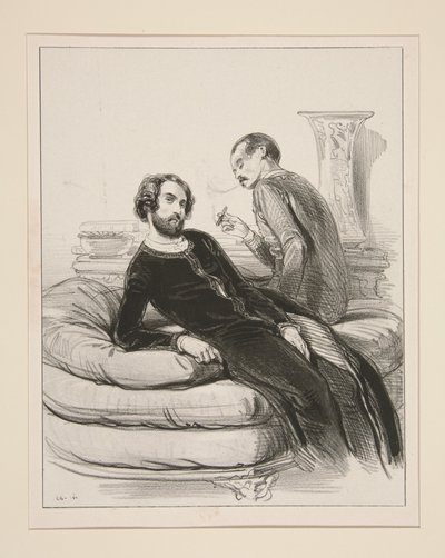 Dressing Gowns by Humann, Tailor, Rue Neuve-des-Petits-Champs. Shirts by Durousseau. Curiosities of Mombro (sic.) by Paul Gavarni