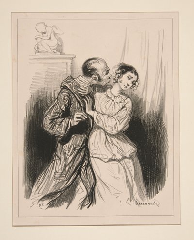 Refusal of the Tax. (In Household.) by Paul Gavarni